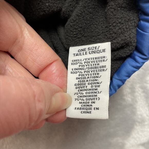 Eddie Bauer Goose Down Ice Scraper Mitt Blue Quilted Insulated Glove Mitten - Picture 4 of 6